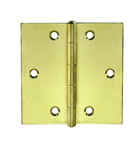 Preisvergleich Produktbild Connex Scharniere 60 x 60 mm, Messing, kantig, 2 Stück, DY200613