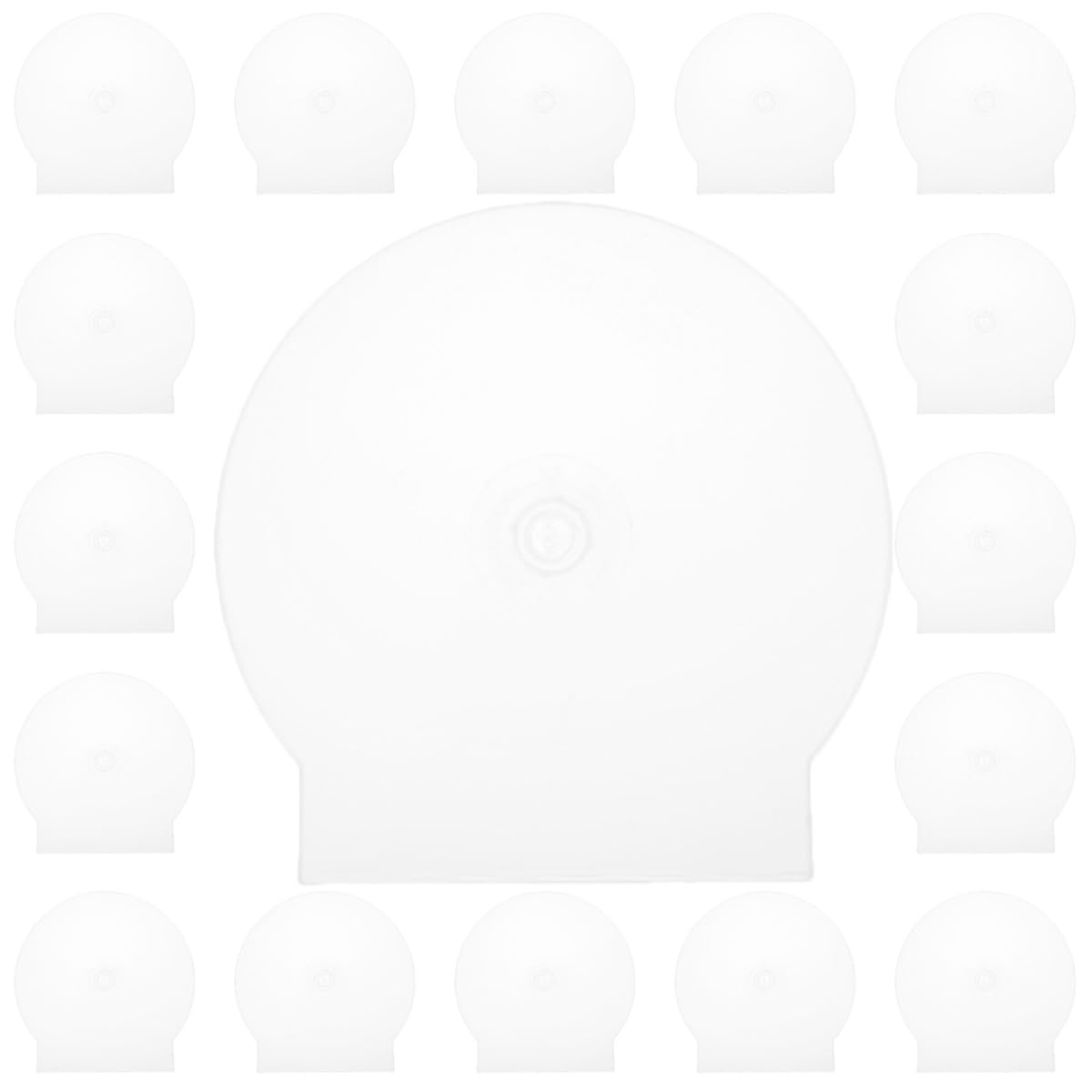 ifundom 50 Pezzi Custodie per CD in Plastica Trasparente Rigida, Porta CD Singolo Portatile, Custodie per Dvd Singoli Anti-graffio per Viaggi, Auto e Casa
