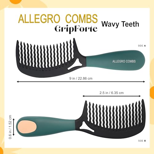 Peine Allegro para cabello rizado con dientes anchos y ondas miniatura 3