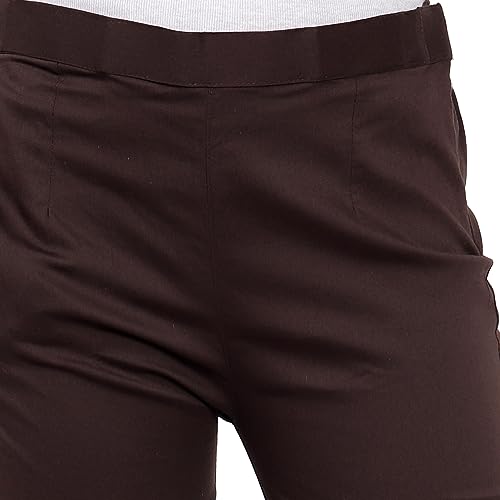 Image of BLUE STAR SHARK Stretchable Cotton Lycra Cigarette Pants | Versatile and Stylish Women's Pants | Comfortable Slim Jeggings | Ankle Length Straight Trousers for Office, Formal, Casual Wear