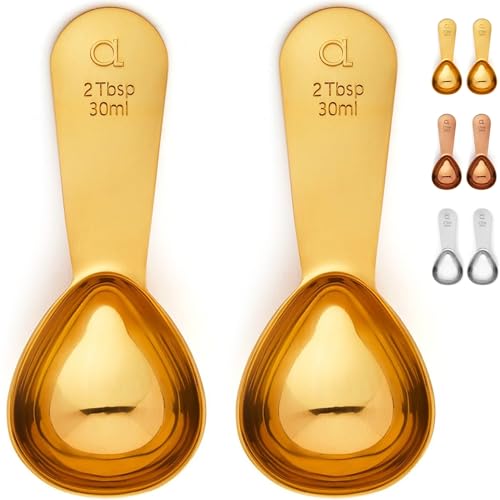 Coffee Scoop (Set of 2) - 2 Tablespoon Stainless Steel Measuring Spoons