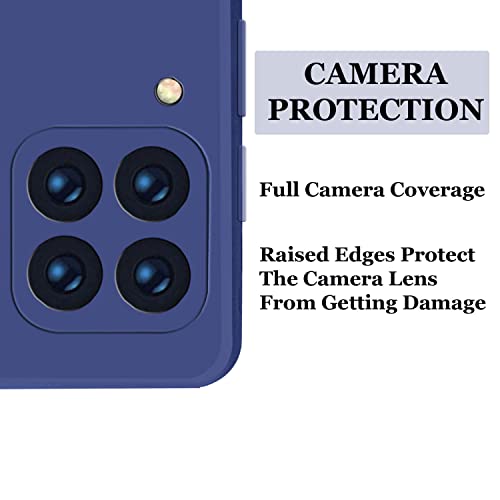 Image of A rtistque Liquid TPU Silicone Matte Shockproof Flexible with Camera Protection Soft Back Cover Case for Samsung Galaxy F22 - Blue