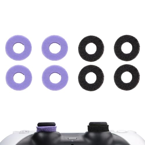 Image of MOLOPPO 8PCS Precision Rings kit for PS4,for PS5, for Xbox, for PS5 Accessories, for Xbox Accessory, Gaming Accessories(Black /Purple)