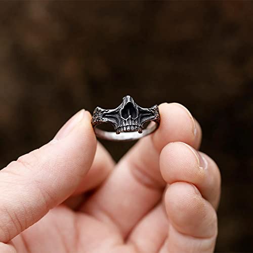 2023 Skull Ring Cool Evil Death Punk Rock Stainless Steel Rings Aly Style Jewelry2