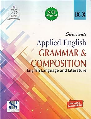 Image of Saraswati Applied English Grammar & Composition - Class 9-10 (For March 2027 Examinations)