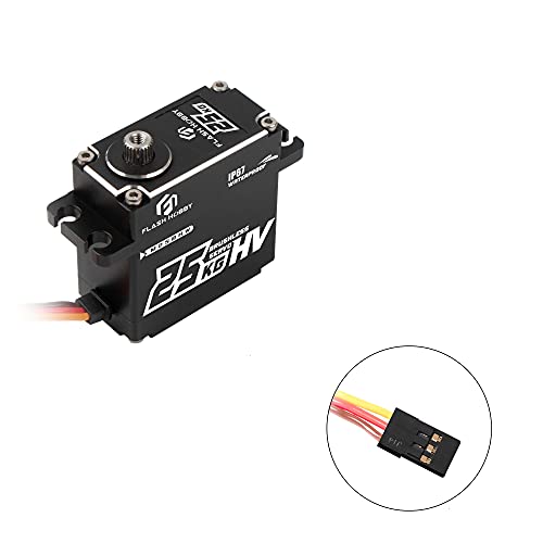 Flash Hobby M25Bhw Waterproof Ip67 25Kg Full Aluminum Case High Torque Digital Brushless Motor Servo Compatible With 1/8, 1/10 1/12 Rc Crawler Car, Robot,Truck Robot Parts #TOP4