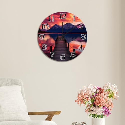 Horloge murale moderne silencieuse à piles de 38,1 cm pour décoration intérieure