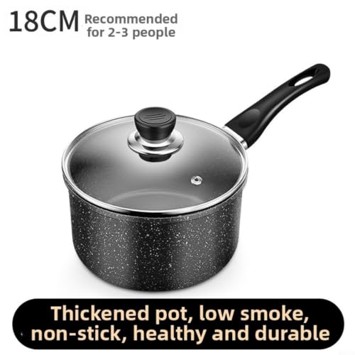 Casserole antiadhésive en granit Zeroupshop avec couvercle en verre pour induction - 5