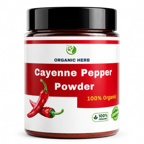 Image of Organic Herb Cayenne Pepper Powder | Finely Ground Red Pepper Powder for Seasoning, Cooking, Marinades, Sauces & Everyday Kitchen Use (1kg)