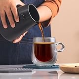 CRYSTALIA Double Walled Latte Cups, Double Walled Coffee Cup Set of 4 350ml 100% LEAD FREE Insulated Glass Coffee Mugs, Flat White Coffee Cup, Cappuccino Cups, Tea & Coffee Glasses, Double Glass Mugs - Image 9