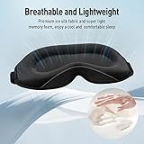 Umisleep Upgraded Sleep Mask, Perfect Sleeping Mask for Side Sleepers, 3D Ultra Soft Comfortable Eye Masks for Sleeping Women Men Kids with Adjustable Strap, Blindfold for Travel/Sleep/Nap, Black - Image 5