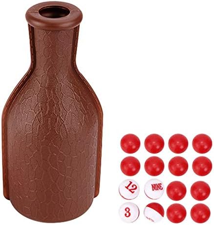 DGZZI Pool Snooker Billiard Table Kelly Pool Shaker Bottle with 16PCS Red and White Tally Peas