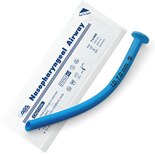 Asa Techmed Nasal Airway Kit 7 Mm Medical Nasopharyngeal Management Trauma Airways - First Aid Emergency Rescue Latex Free Respiration Tubes 1 Pc #TOP1