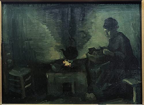 Tableau Van Gogh Peinture paysanne marouflée sur bois pour décorer un salon chic