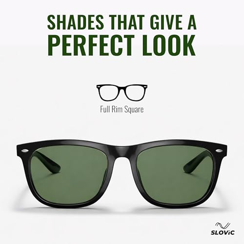 Image of SLOVIC Sunglasses for Men Stylist | UV Protection Goggles for Man | Lightweight & Durable Polycarbonate Material | Unisex Gift for Man & Women | Mens Fashion Sunglasses
