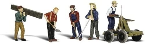 Miniatura 2 de Woodland Scenics HO escala Scenic Acentos FiguresPersonas Trabajadores del FerrocarrilHandcar 5