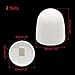 Biaungdo 2 Pcs Universal Tall Toilet Bolt Caps, White Plastic Toilet Floor Caps with Washers Round Push-On Bottom Toilet Bowl Bolt Caps Covers for Home, Office(37mm Height)