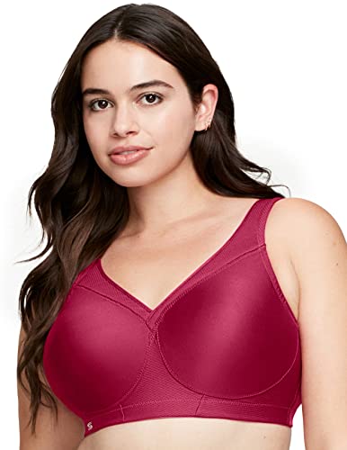 Glamorise Full Figure Plus Size Magiclift Seamless Sports Bra Wirefree #1006 Ruby Red #TOP2
