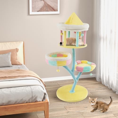 Rascador para gatos estilo parque de diversiones 57.5 pulgadas miniatura 3
