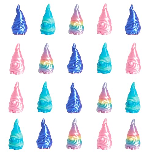 TUYOBG 20 Stück 3D-Druck Gartenzwerge für Außen – Wetterfeste...