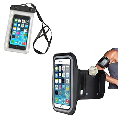 Kit Cases p/Celular Abraçadeira Esporte+Capa Aprova D'água