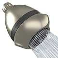 SparkPod 3-Inch Extreme High Pressure Shower Heads - Pressure Boosting with Rain, Massage & Pulsating Mode, Powerful Water-Saving Showerhead - 2.5 GPM Fixed Shower Head (Elegant Brushed Nickel)