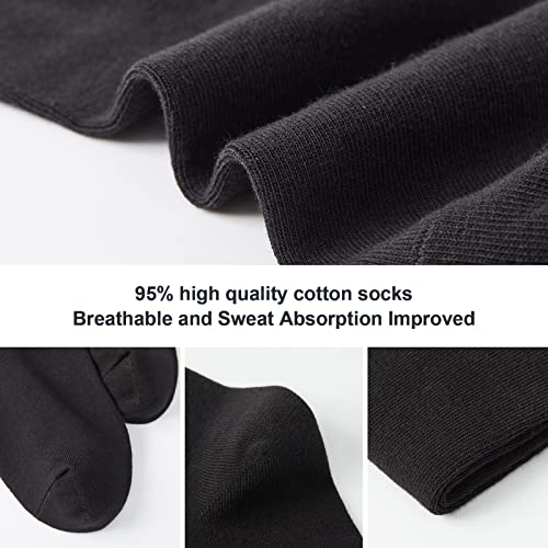 Cotton Low Cut Athletic Socks 8/10 Pack - Breathable Running Gym Daily, Moisture Wicking Comfort Fit Black3