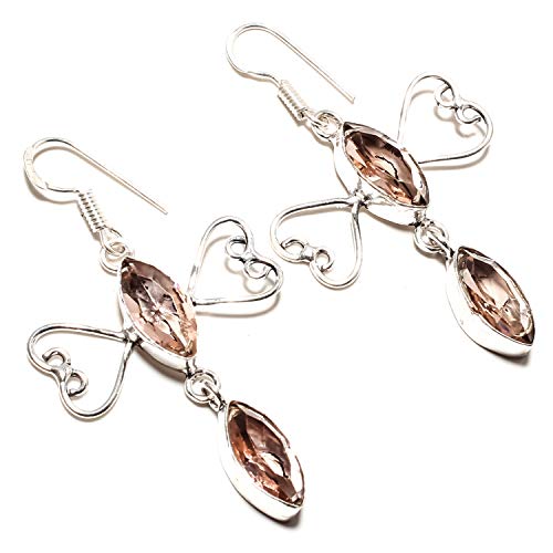 Boucles d'oreilles morganite argent 925 pour illuminer vos tenues