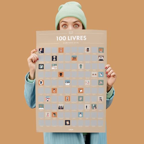 Poster à gratter 100 livres Opari - Trouvez votre prochaine idée de lecture sans perdre de temps