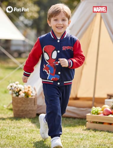 Image of Disney Marvel Bomber Jacket Spider Man Toy Story Cars Varsity Cardigan2-13Y