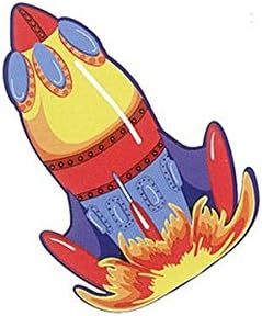 Space Ship Rocket Shaped Kids Rug 39" X 58"