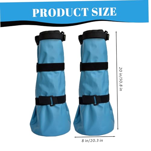 Bottes de cheval réutilisables avec sangle réglable en PVC bleu