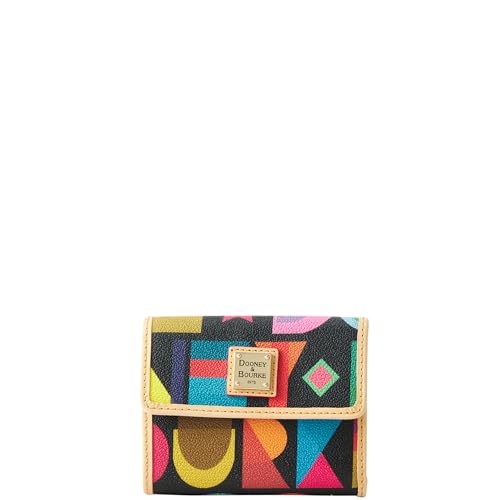 Dooney & Bourke Wallet, Art Deco Small Flap Credit Card Wallet - Black