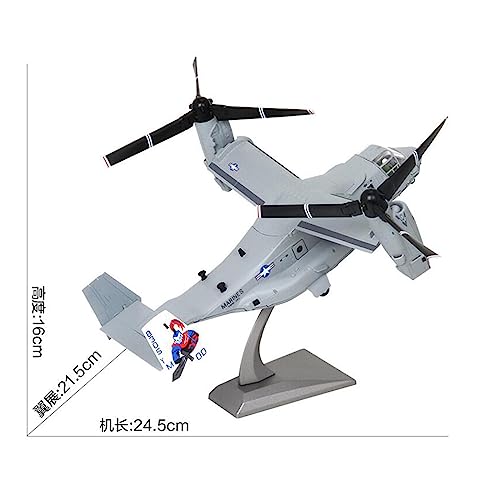 Modelo de avión v22 osprey miniatura de metal para decorar despachos 6