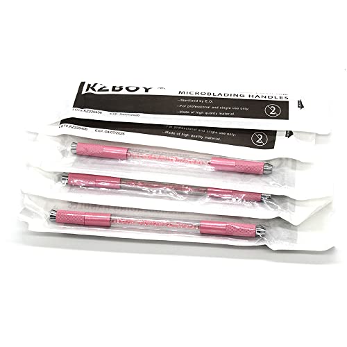 10-KZBOY-Pink-Microblading-Handles-Double-Ends-with-Lot-and-Expiration-Date-Pink