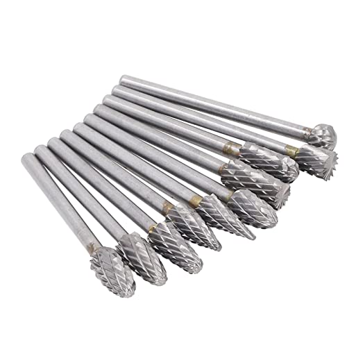 Set de 10 piezas de fresas de carburo de tungsteno para molienda miniatura 3