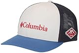 Columbia Unisex-Adult Standard Mesh Ball Cap, White/Collegiate Navy/Vivid Blue, Small/Medium