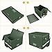 ENGPOW File Box with Lock, Fireproof Document Box with Zipper Lid, Collapsible File Storage Organizer Filing Cabinet with Handle, Portable Home Office Safe for Hanging Letter/Legal Folders, Green