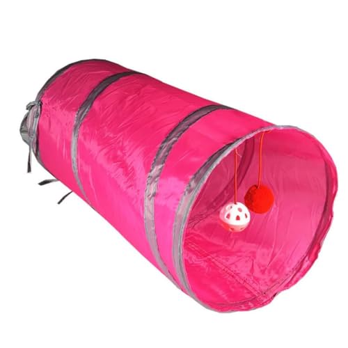 Túnel para Gatos Dobrável com Bolinhas (ROSA)