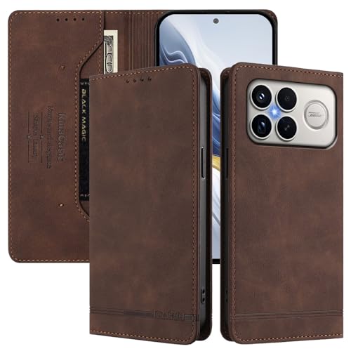 �Ή��@�� for Xiaomi Poco F8 Ultra 5G,�Ή��@�� for Redmi K90 Pro Max 5G �t���b�v�X�^���h�t���}�O�l�b�g���J�X���b�g�E�H���b�g�P�[�X Brown