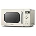 Price comparison product image COMFEE' Retro Style 800w 20L Microwave Oven with 8 Auto Menus, 5 Cooking Power Levels, and Express Cook Button - Apricot Cream - CM-M202RAF(CM)