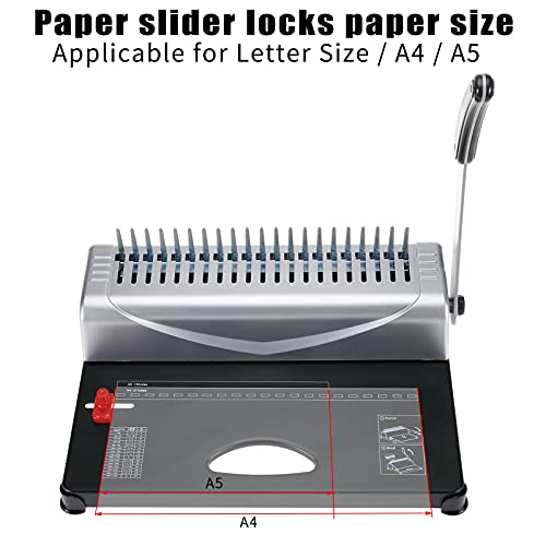 Comb Binding Machine Manual Paper Punch Binder 21 Rectangle Hole 450 Sheet Paper For Office, School #TOP3