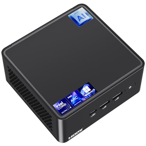 NUC 14 Pro, for ASUS NUC 14 Pro，Intel NUC 14 Pro NUC14RVH Revel Canyon AI Mini-PC, Core Ultra 5 125H CPU, Intel Arc GPU, 32 GB RAM, 512GB SSD, Win 11, Mini-Computer 8K/4K Quad-Display/WiFi 6E/BT 5.3