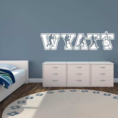 Vinilo Decorativo Personalizado Nombre Béisbol miniatura 7