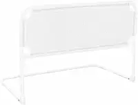 Grade de Proteção para Cama, Aço Tubular com Tela Poliéster, 68x54x33 cm, Dobrável, Ajustável para Colchões 10-35 cm, para Crianças e Idosos (Branca)