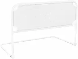 Grade de Prote??o para Cama, A?o Tubular com Tela Poli?ster, 68x54x33 cm, Dobr?vel, Ajust?vel para Colch?es 10-35 cm, para Crian?as e Idosos (Branca)