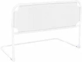 Grade de Proteção para Cama, Aço Tubular com Tela Poliéster, 68x54x33 cm, Dobrável, Ajustável para Colchões 10-35 cm, para Crianças e Idosos (Branca)