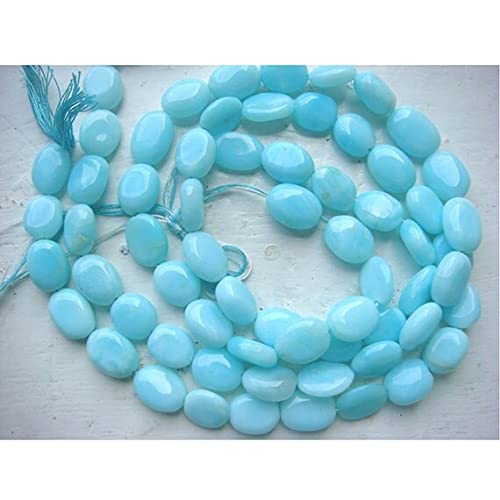 Blue Opal oval nuggets naturels de 12mm sur fil de 15 pouces de qualité supérieure