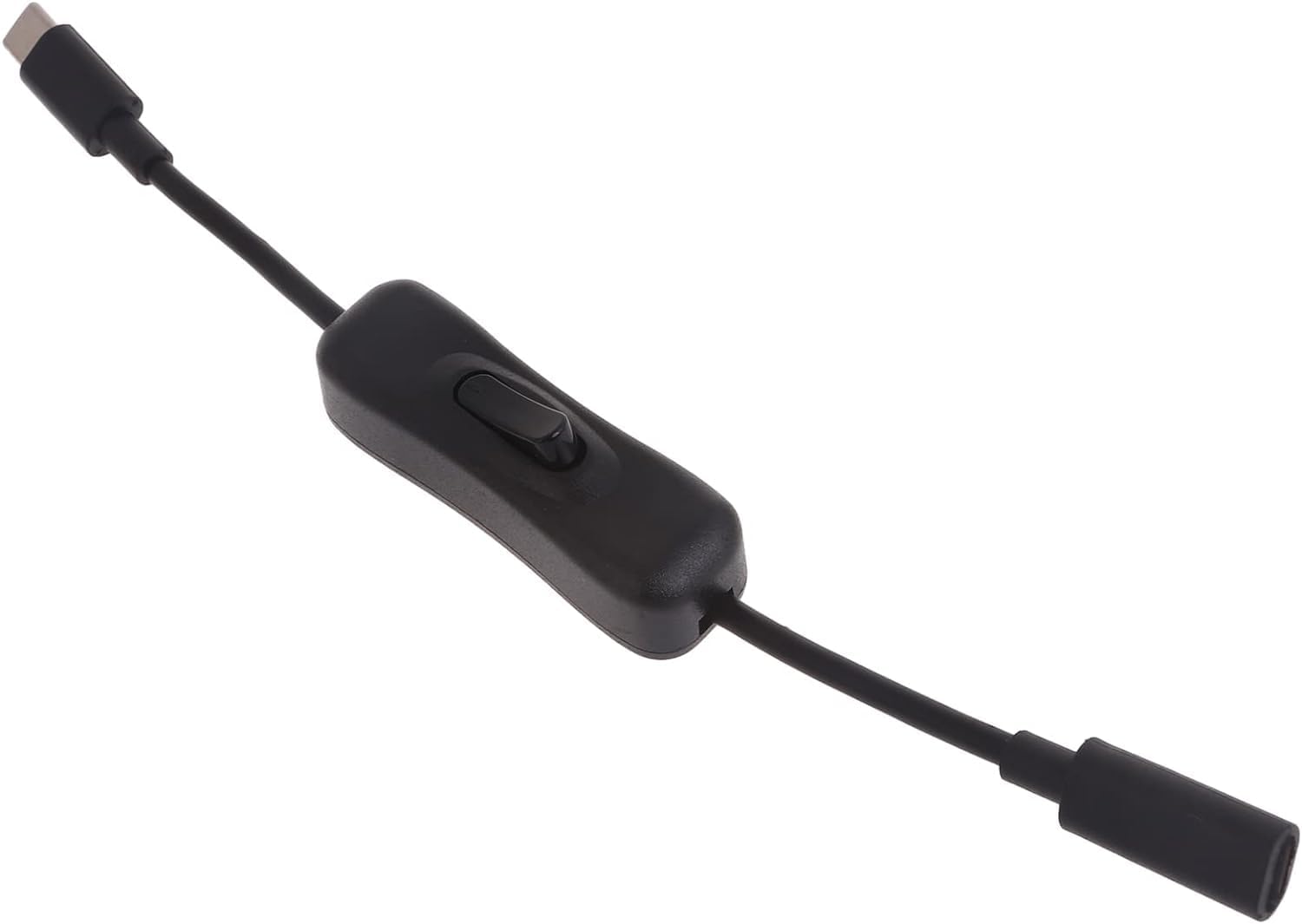 Cavo di prolunga USB-C con interruttore on/off in linea, controllo di alimentazione da 1,8 m, per monitor, stampanti e giochi, connettori placcati in oro e supporto video 4K (nero)