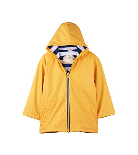 Hatley Splash Jackets Chaqueta para Lluvia, Amarillo (Clásico Amarillo/Azul Marino), 7 años para Niños